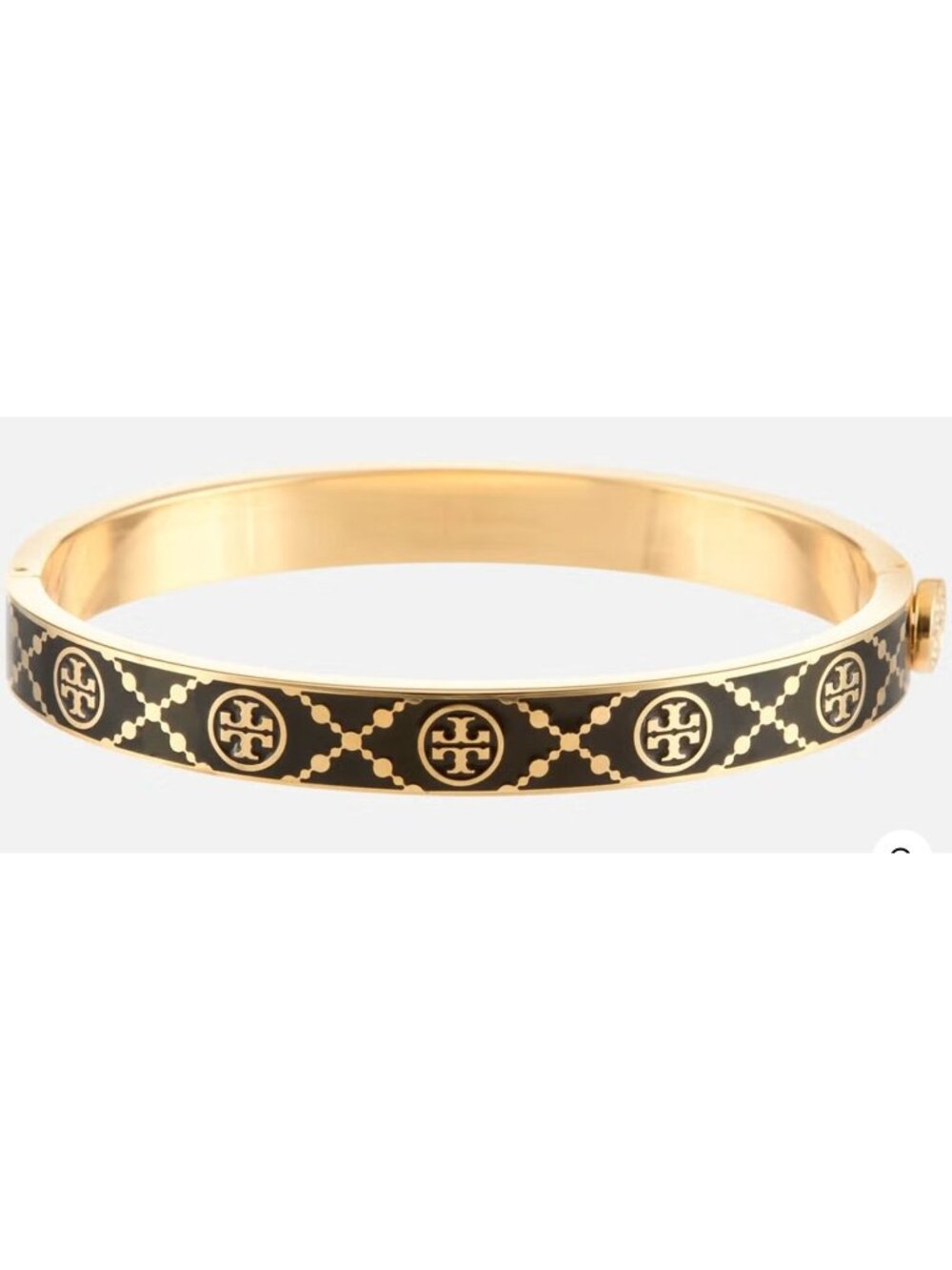 Tory Burch Black and Gold T-Monogram Huggie Earrings and Bracelet Set -10169 - Picture 3 of 7